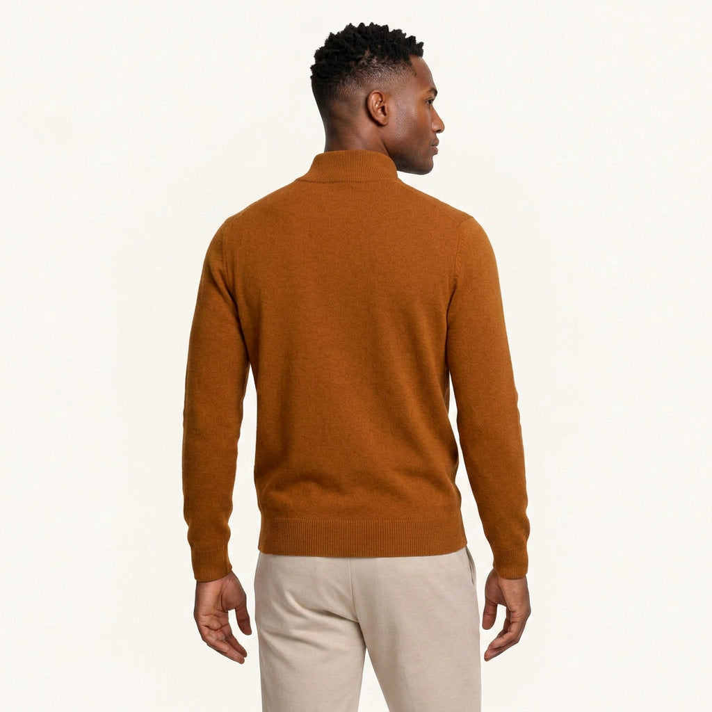 Pull Camionneur Homme Col Zippé