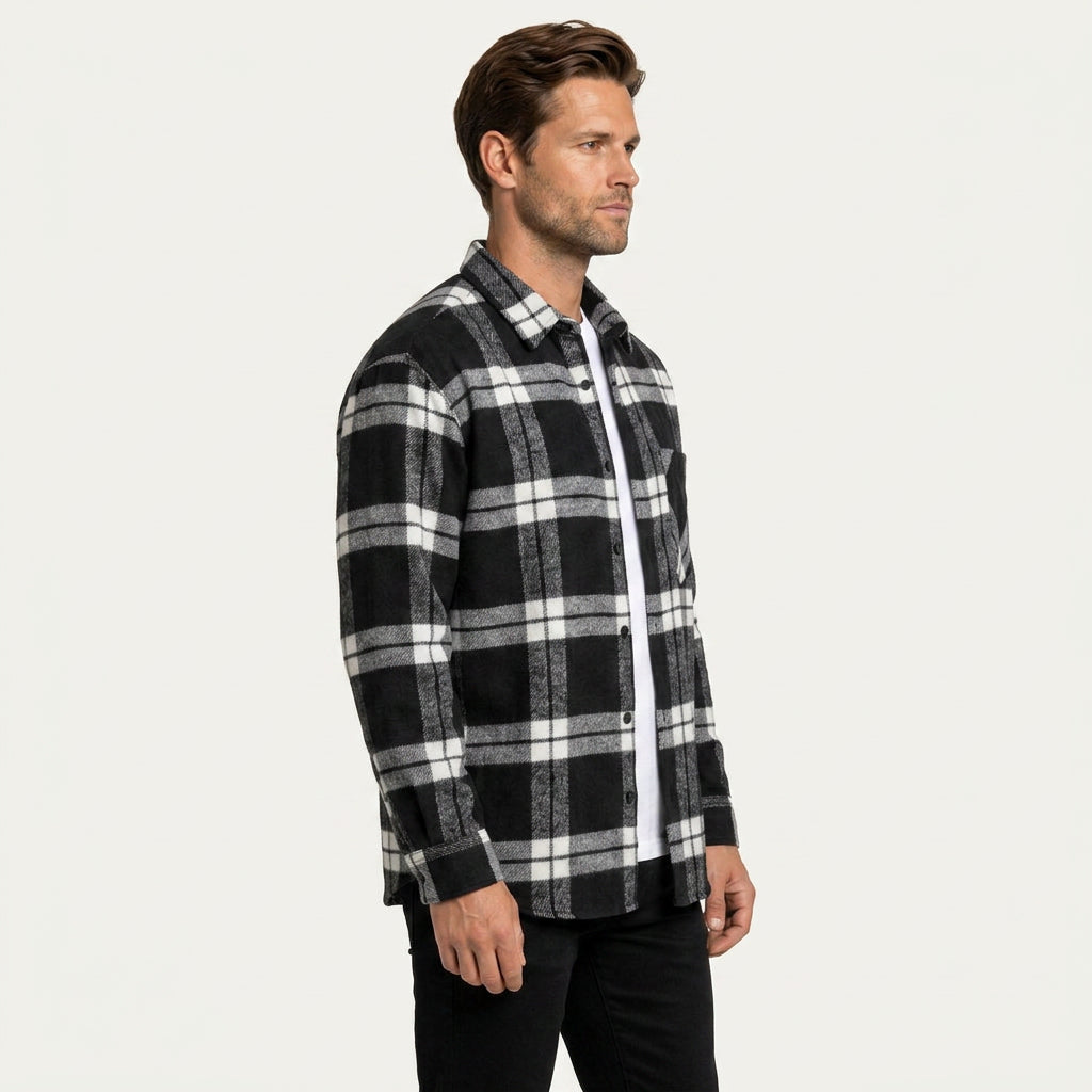 Surchemise Homme à Carreaux Coupe Oversize