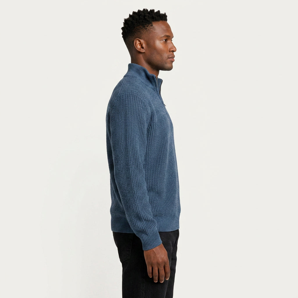 Pull Camionneur Homme en Maille Côtelée