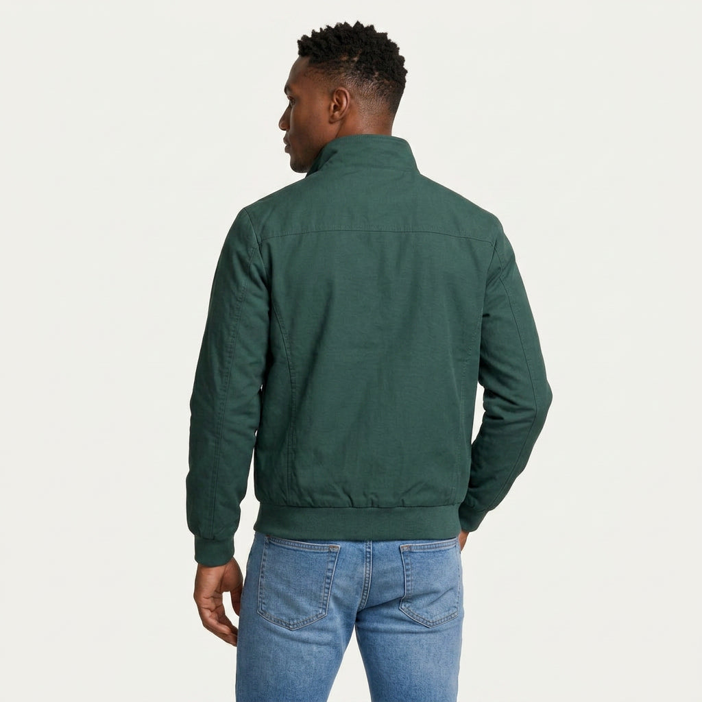 Veste Homme Zippée à Col Montant