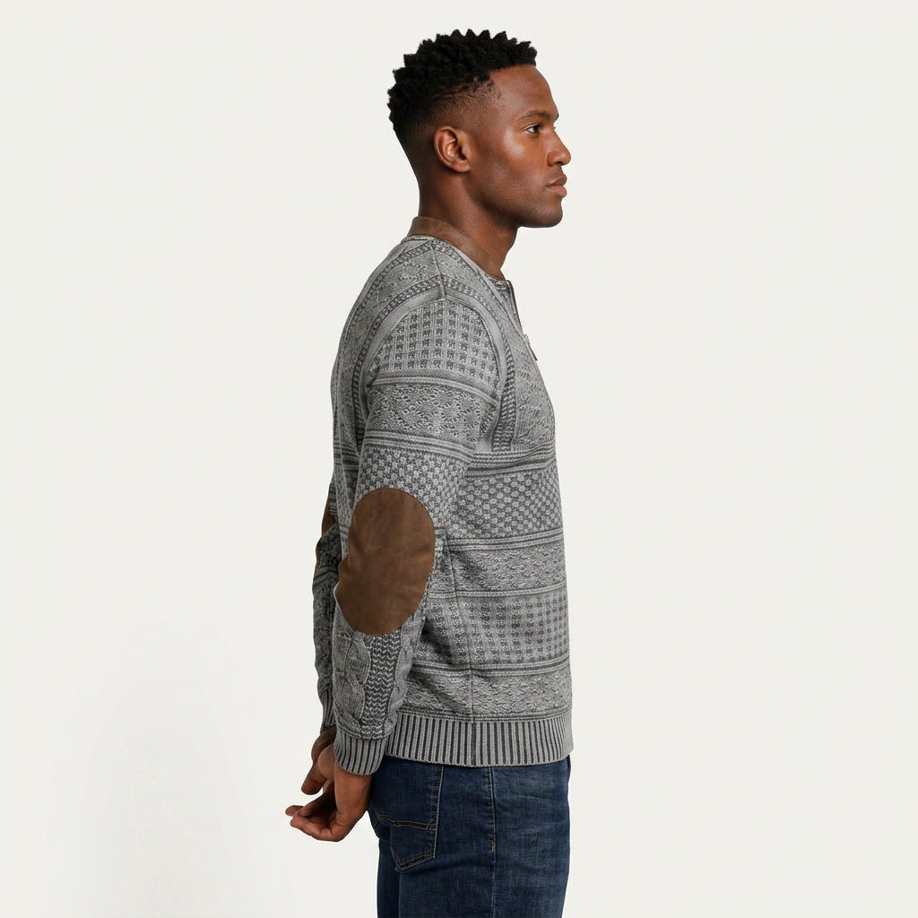 Pull Camionneur Homme en Maille Torsadée