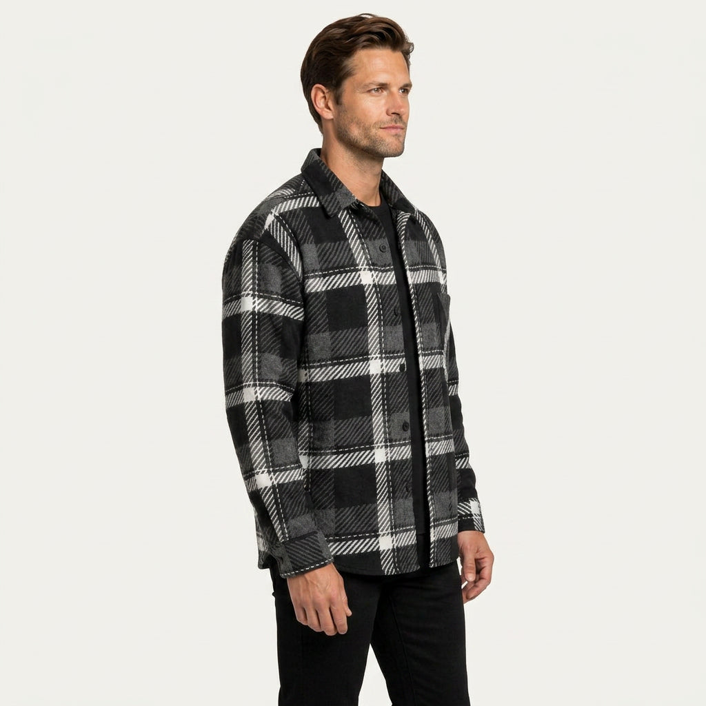 Surchemise Homme à Carreaux Coupe Oversize