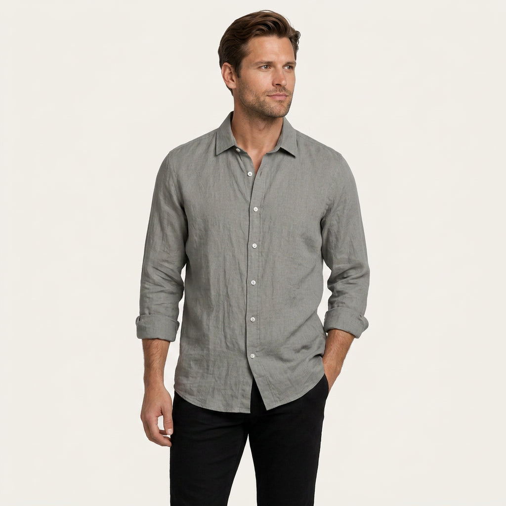 Chemise Homme Col Classique Texture Tissée