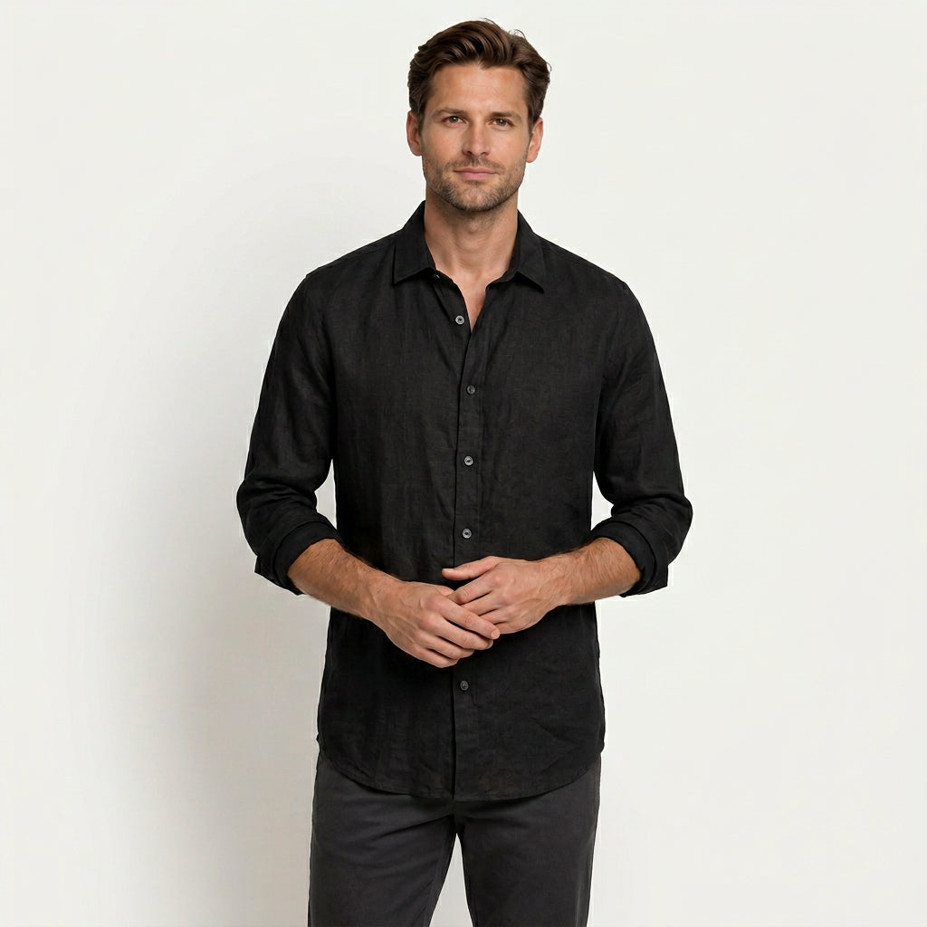 Chemise Homme Col Classique Texture Tissée