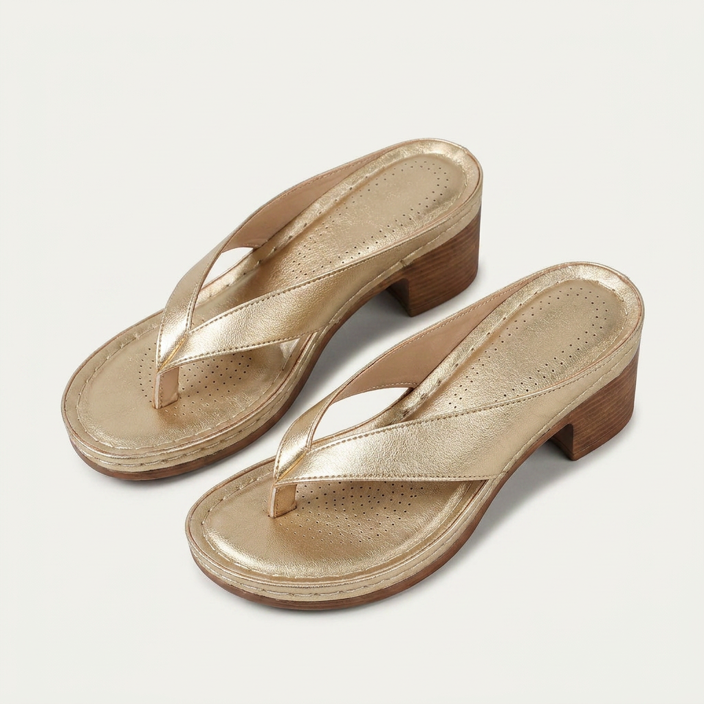 Sandales Mule Femme Entredoigt Talon Bloc