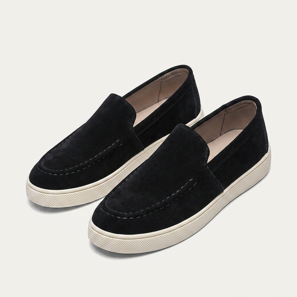 Mocassins Homme À Enfiler Semelle Contrastée Profil Bas