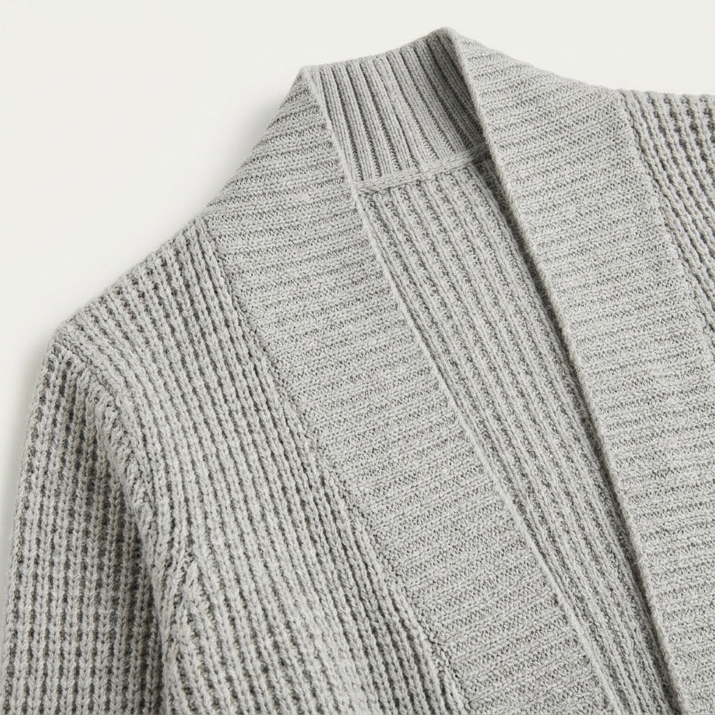Cardigan Homme Long en Maille Ouvert