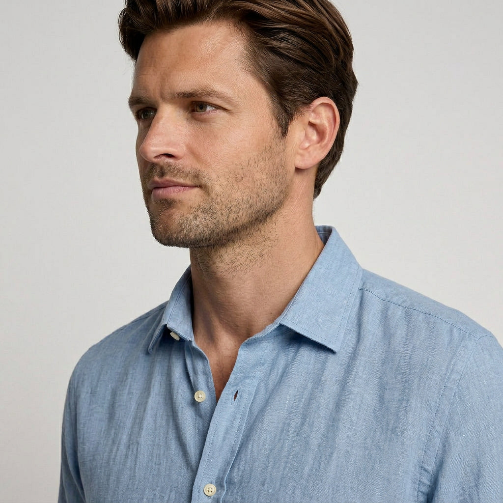 Chemise Homme Col Classique Texture Tissée