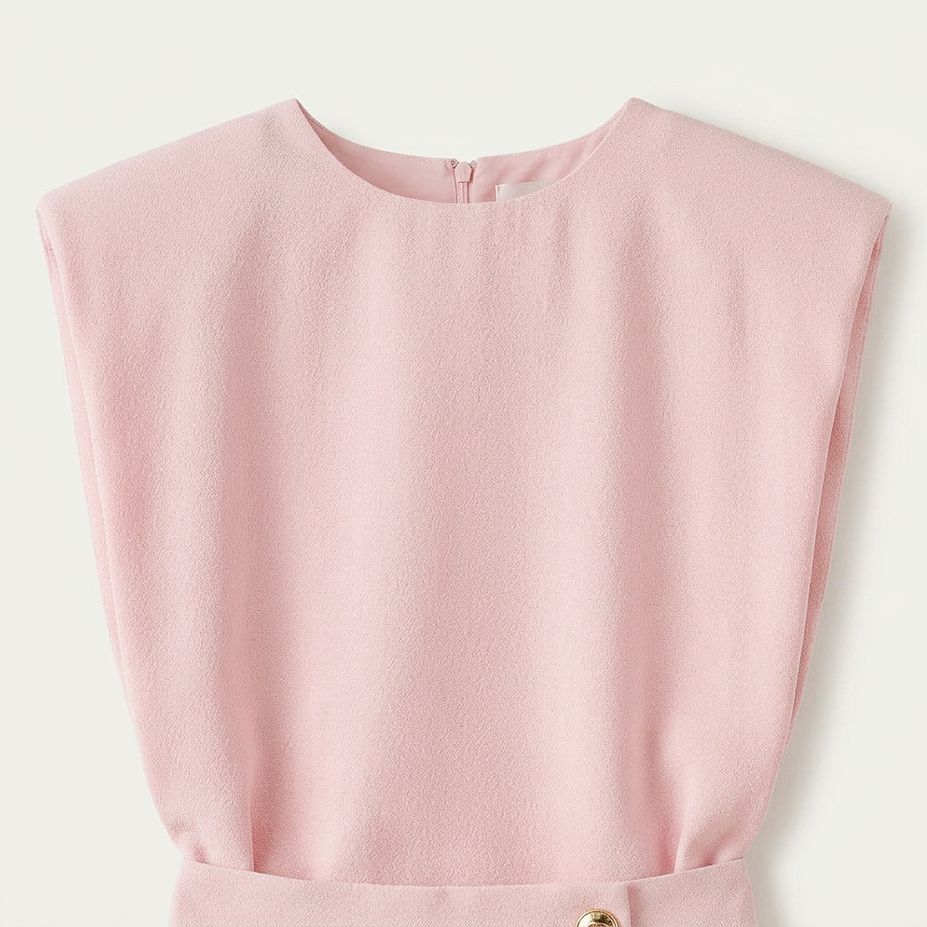 Robe Midi Femme Boutons Dorés Coupe Droite