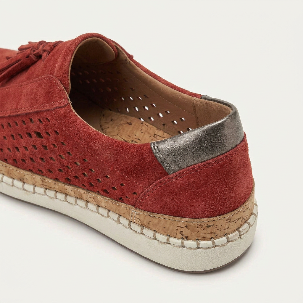 Mocassins Femme Pampilles Perforés À Enfiler