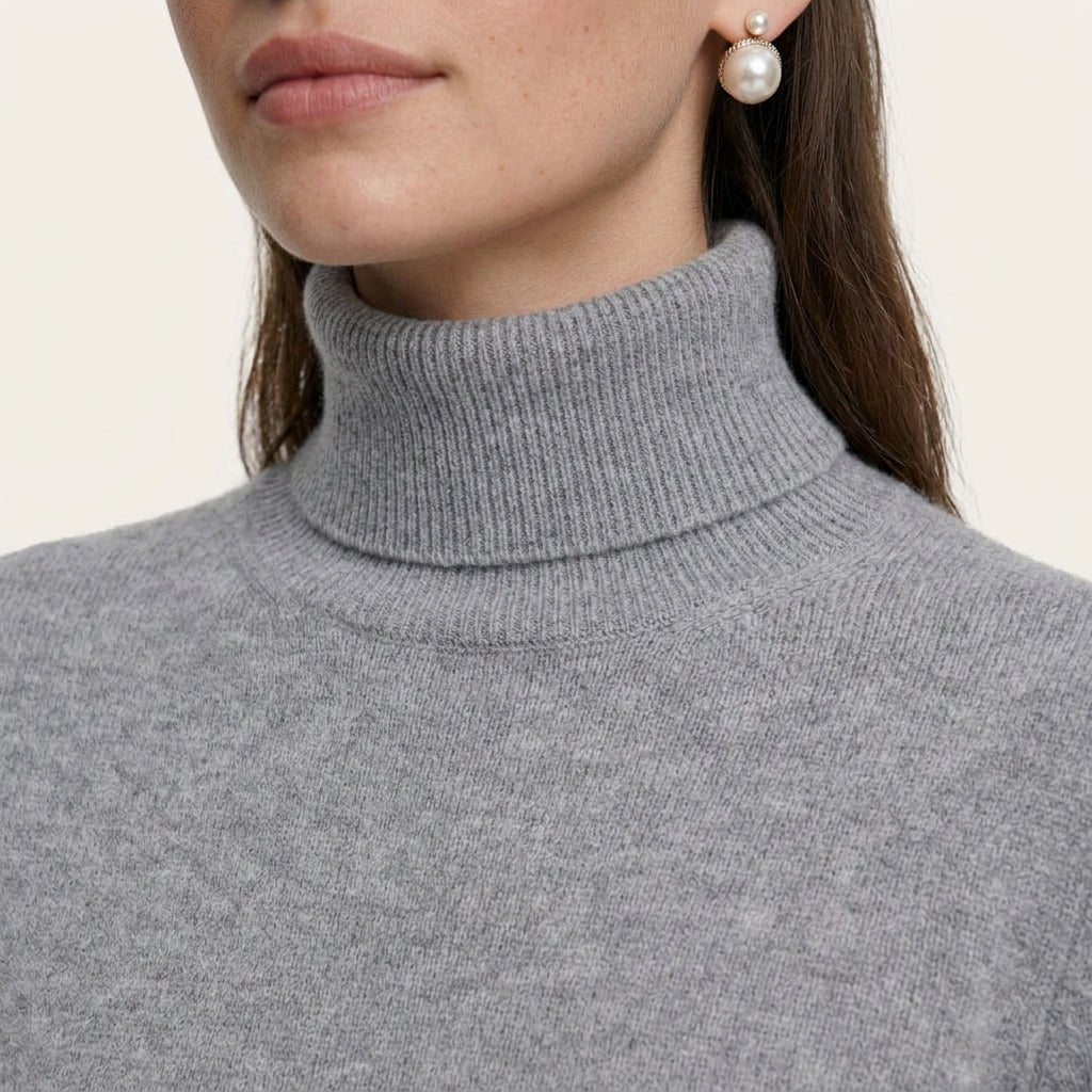 Pull Femme en Laine Col Roulé