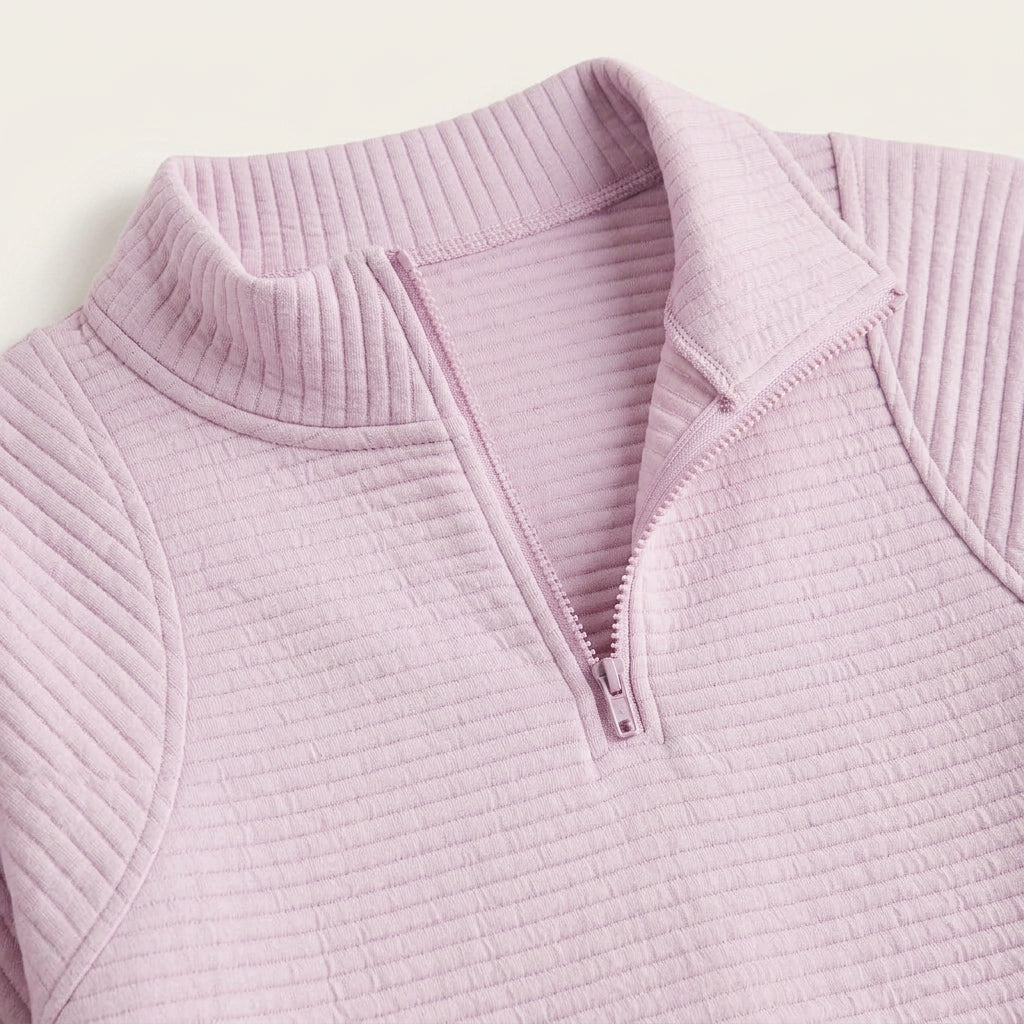 Pull Col Montant Femme en Maille Côtelée