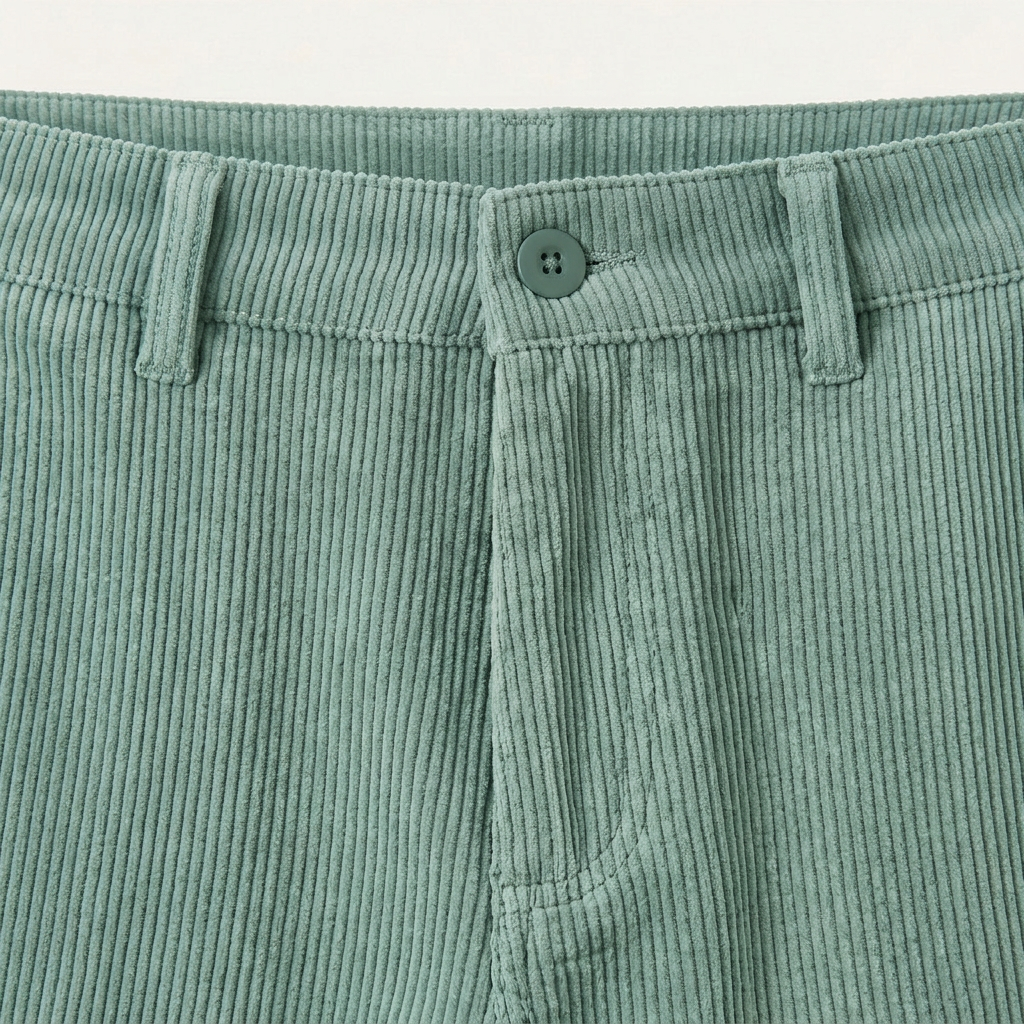 Short Homme Velours Côtelé Coupe Droite