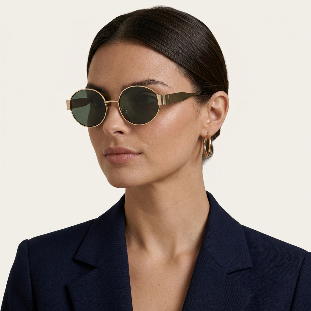 Lunettes De Soleil Rondes Femme Verres Teintés
