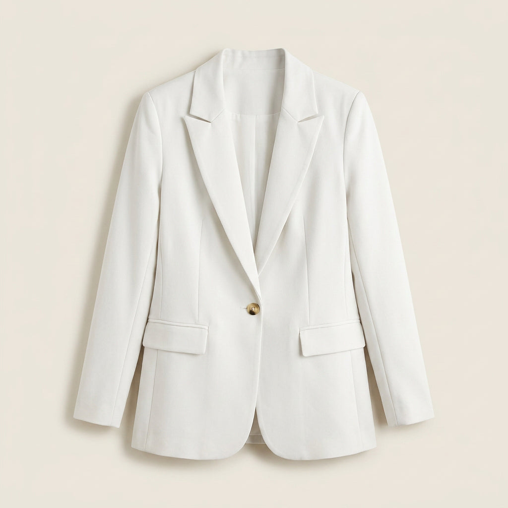 Blazer Femme Long à Bouton Unique