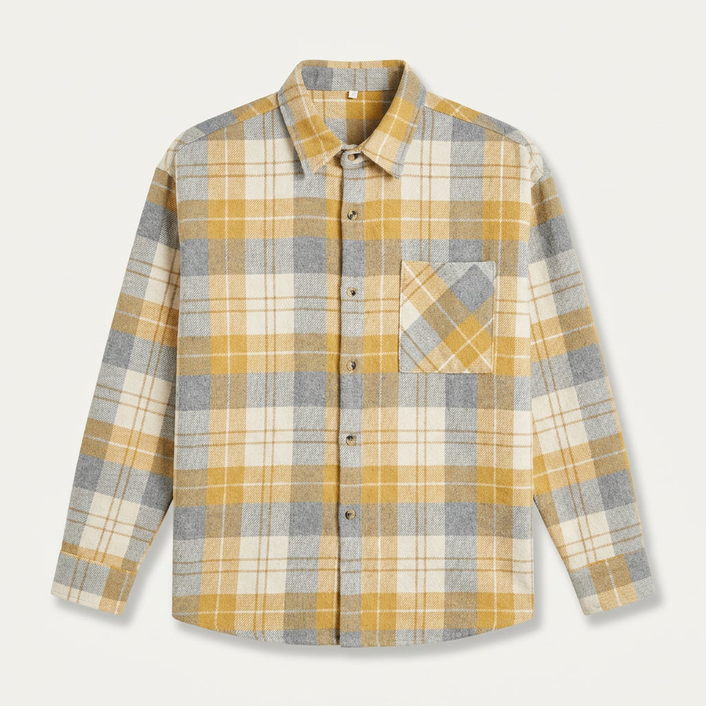 Surchemise Homme à Carreaux Coupe Oversize