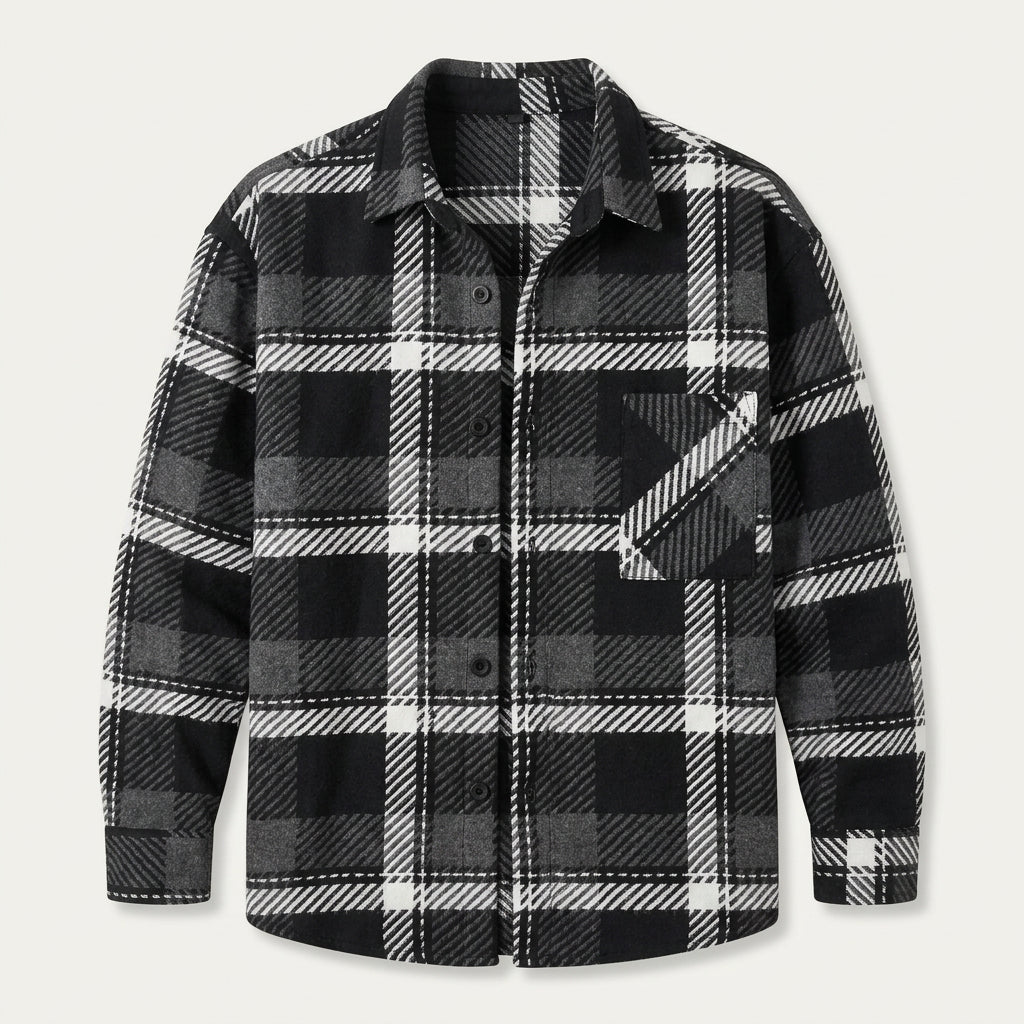 Surchemise Homme à Carreaux Coupe Oversize