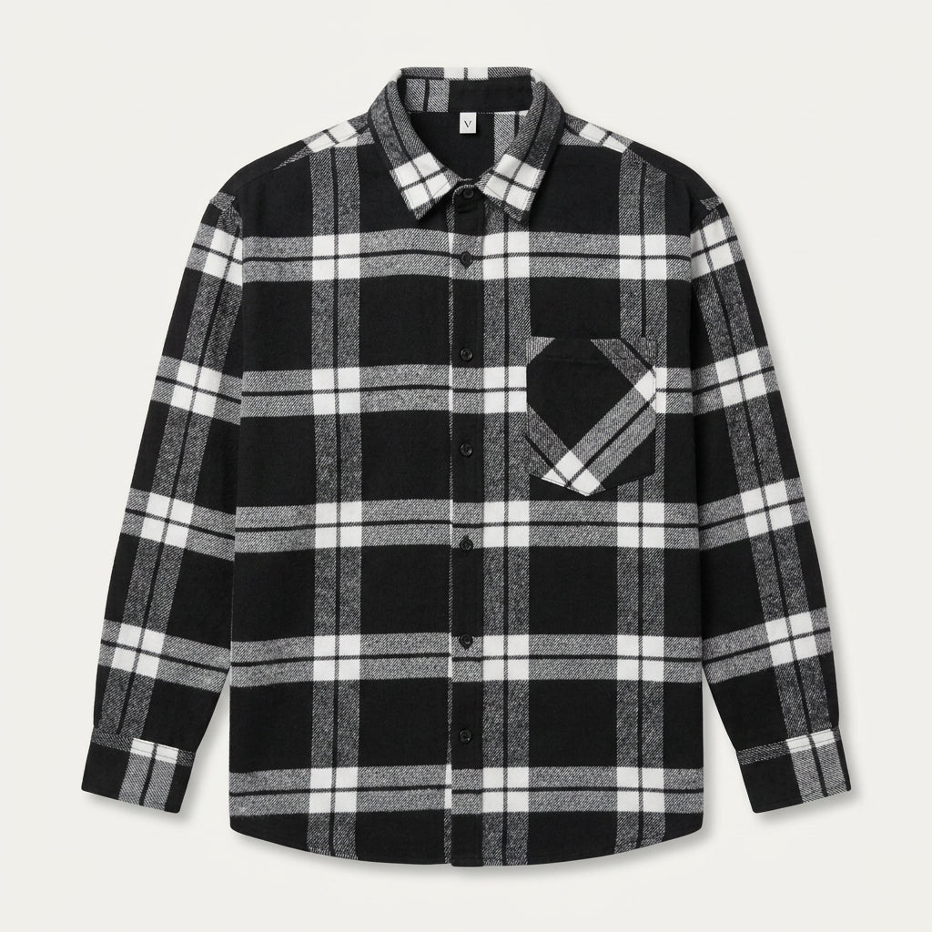 Surchemise Homme à Carreaux Coupe Oversize
