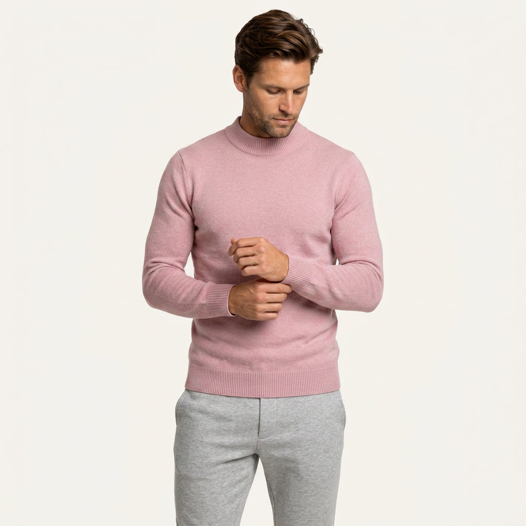 Pull Homme Col Montant en Maille