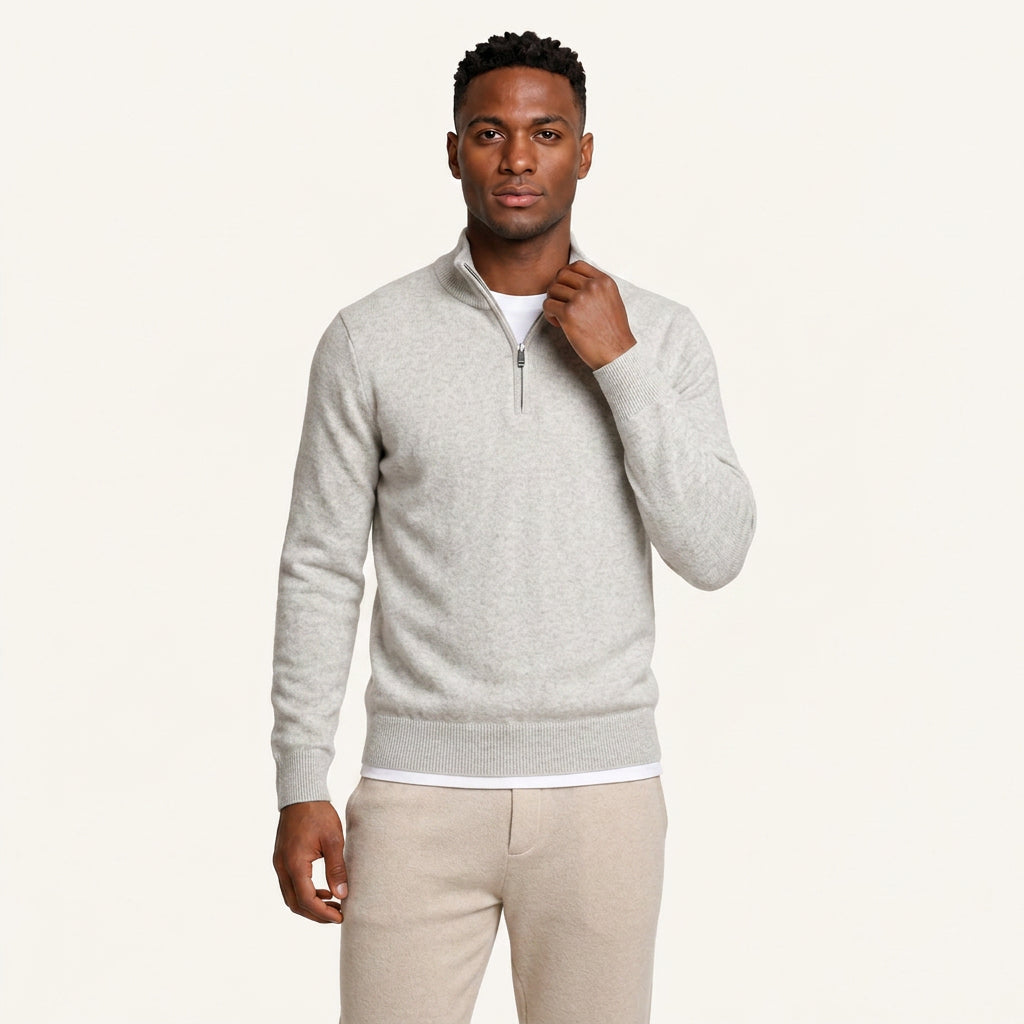 Pull Camionneur Homme Col Zippé