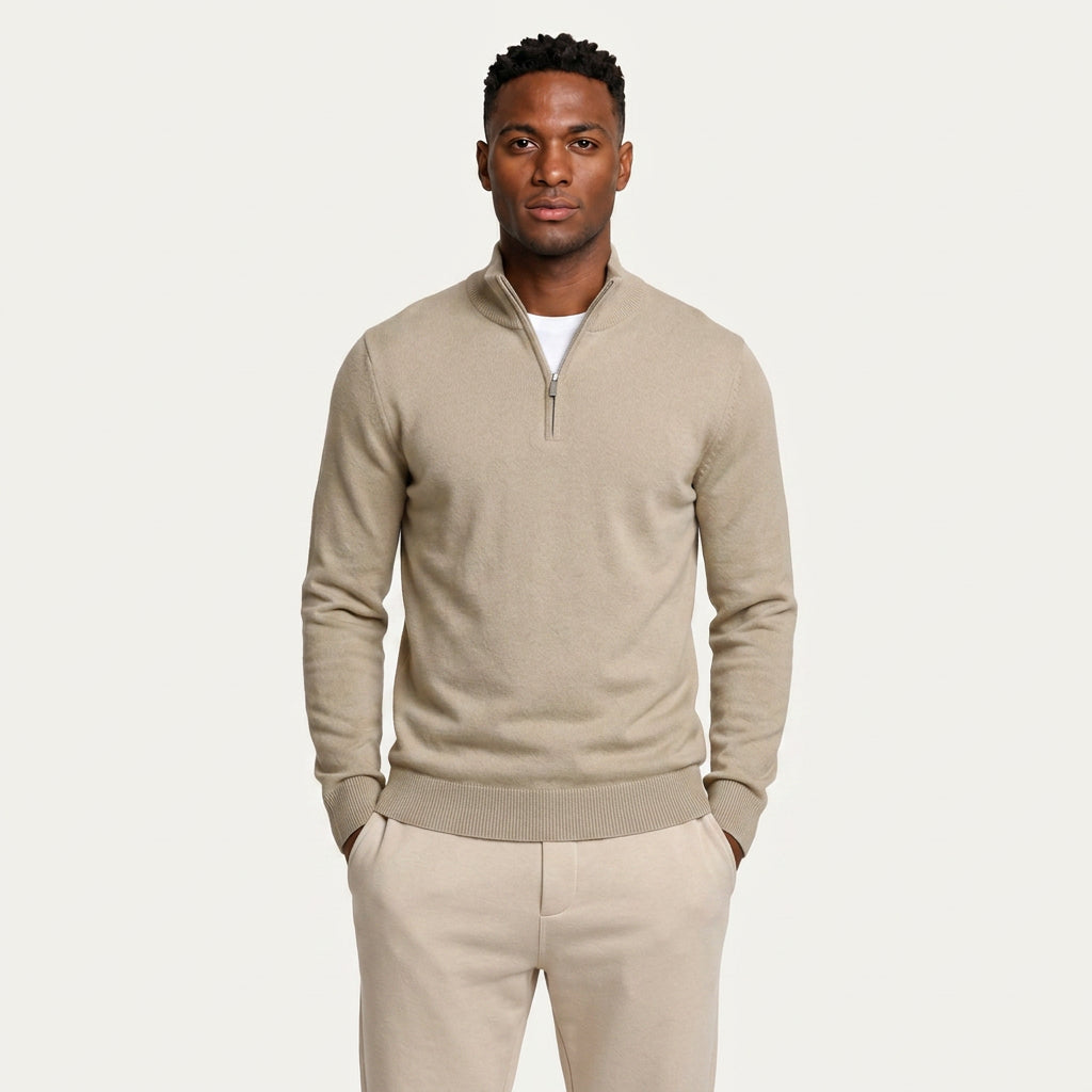 Pull Camionneur Homme Col Zippé