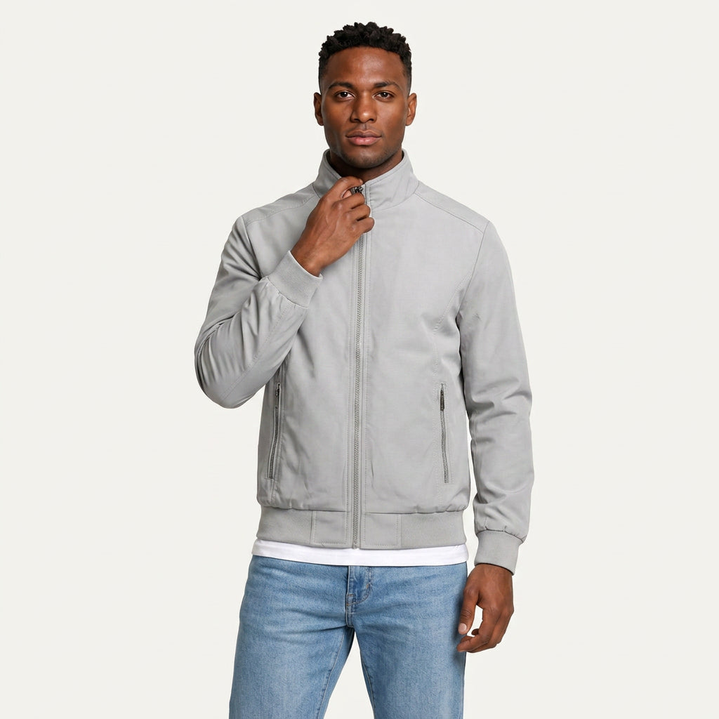 Veste Homme Zippée à Col Montant