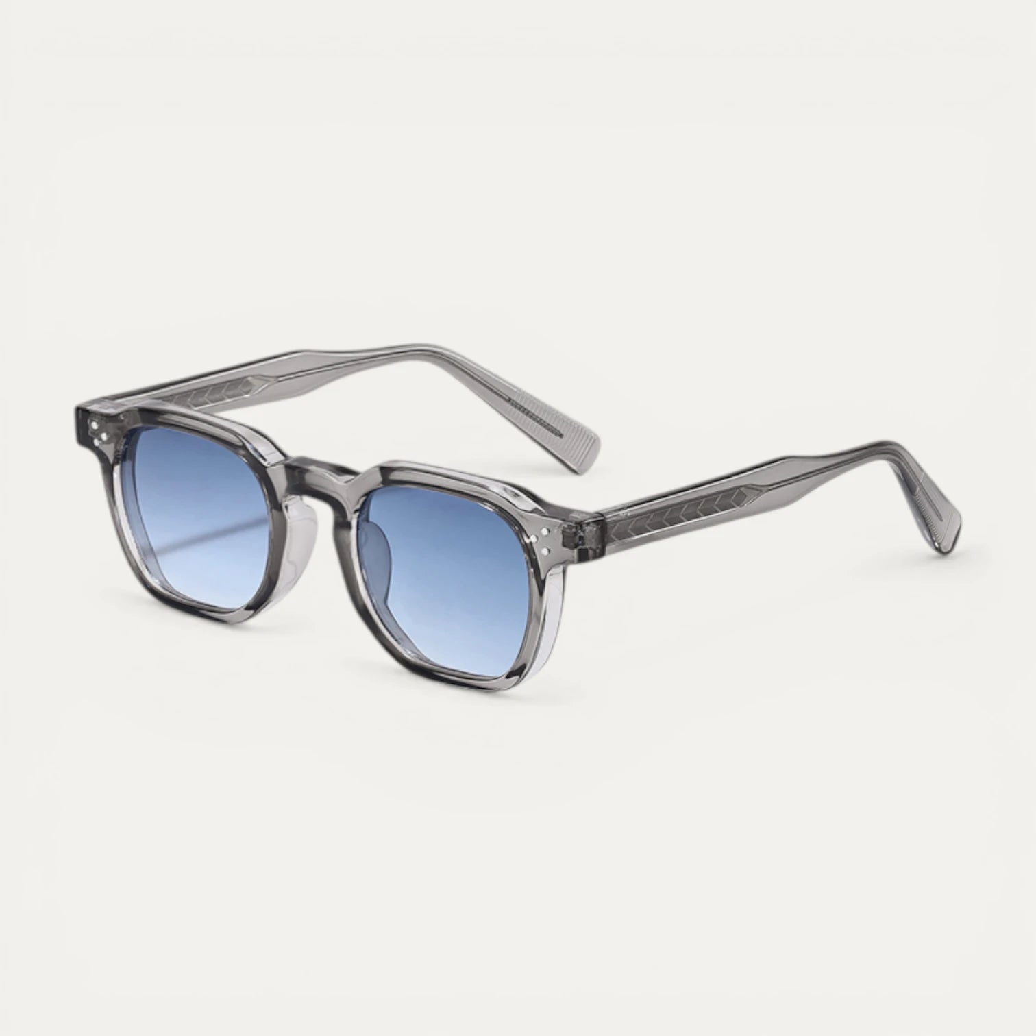 Lunettes Soleil Carrées Monture Épaisse Translucide Oversize