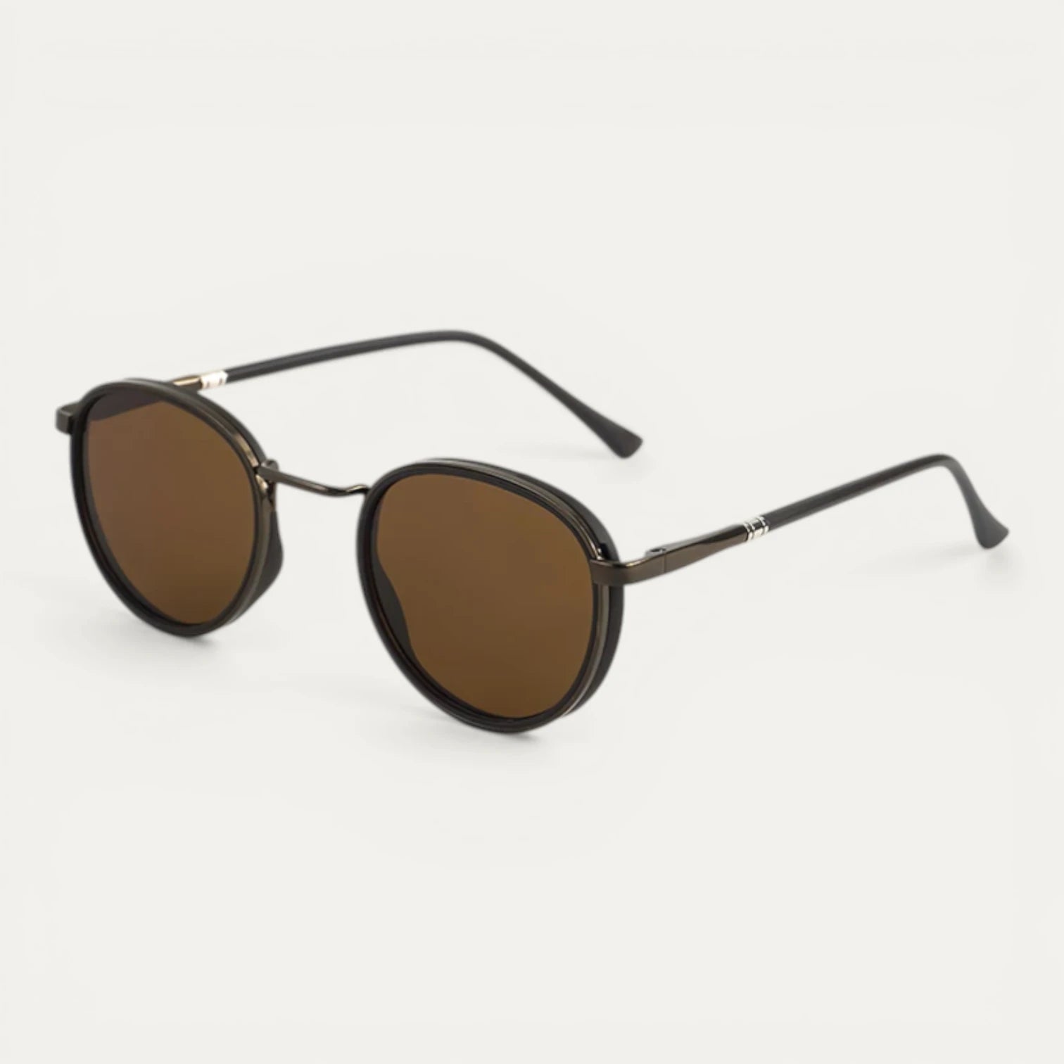 Lunettes Soleil Rondes Monture Métal Fine Design