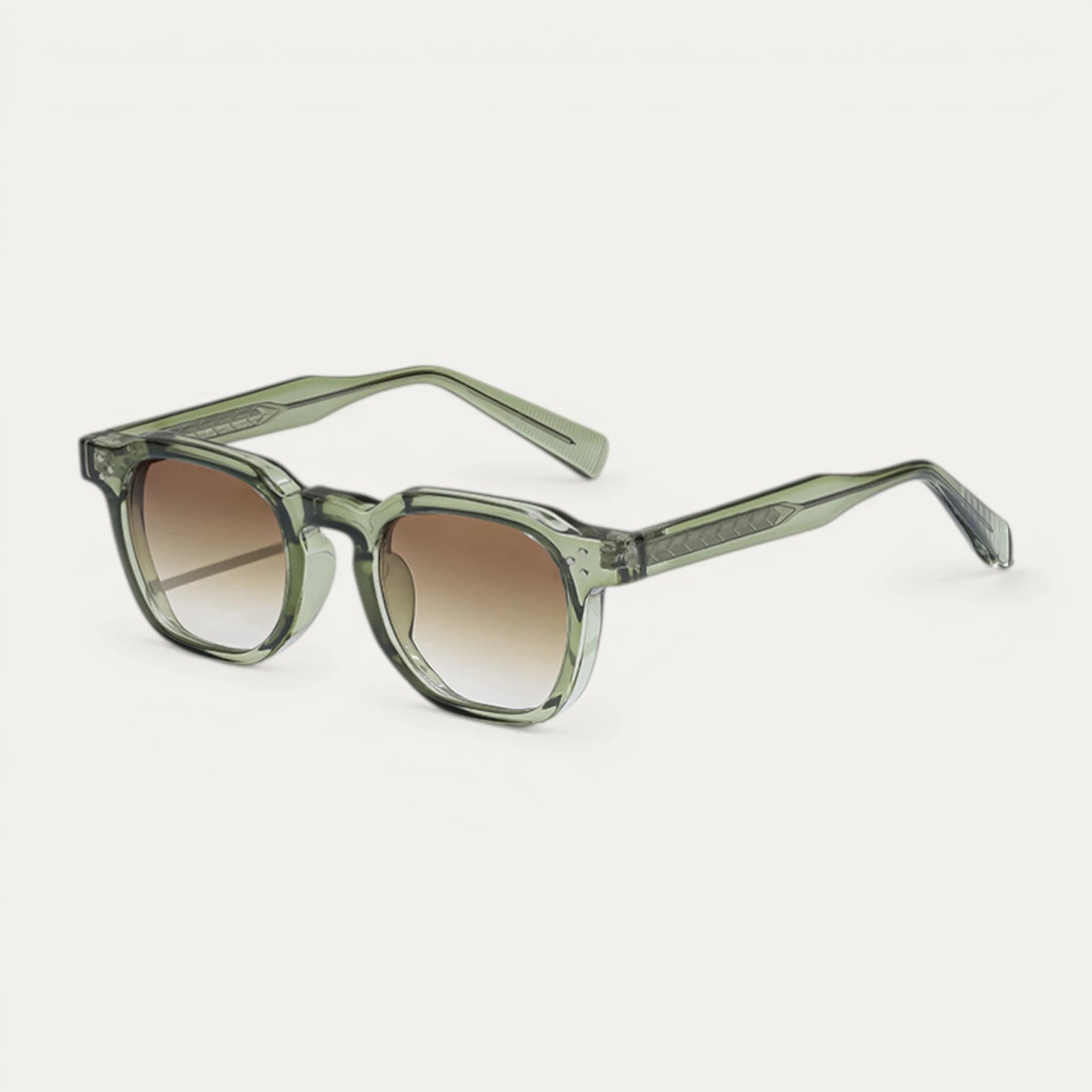 Lunettes Soleil Carrées Monture Épaisse Translucide Oversize