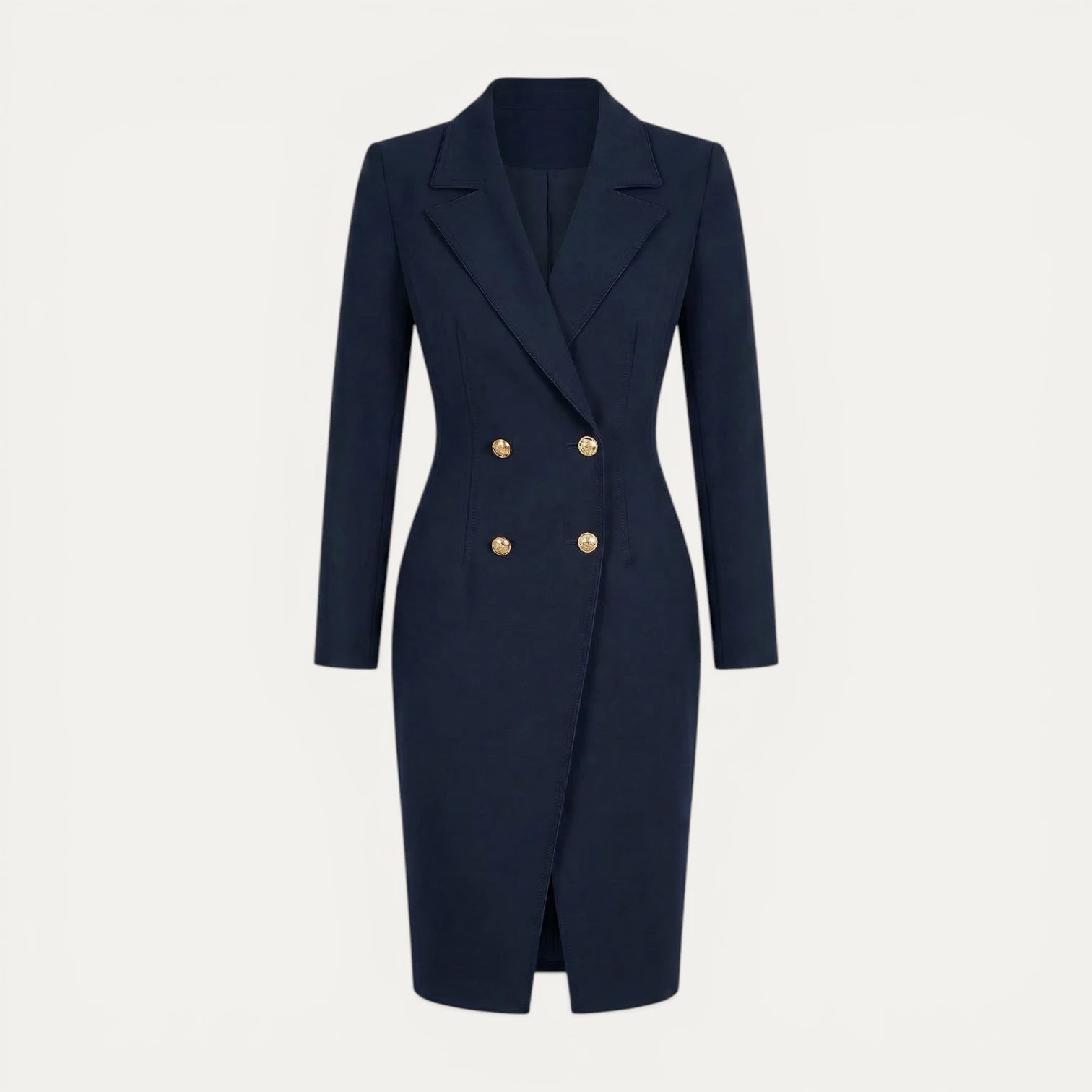 Robe Blazer Femme Double Boutonnage Boutons Dorés