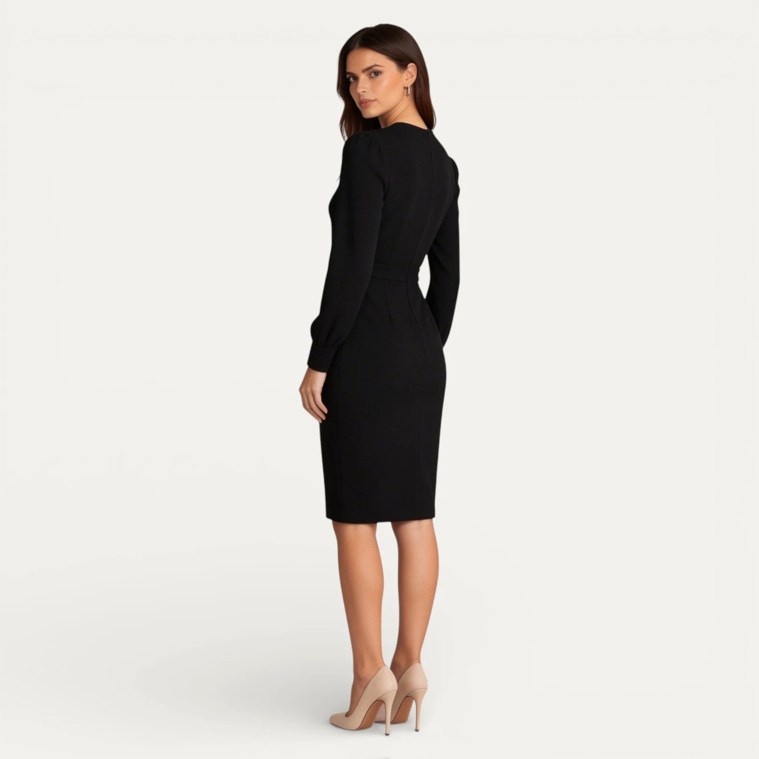 Robe Midi Femme Col Rond Ouverture Goutte