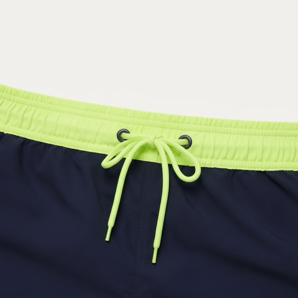 Short Bain Homme Taille Élastique Cordon Coupe