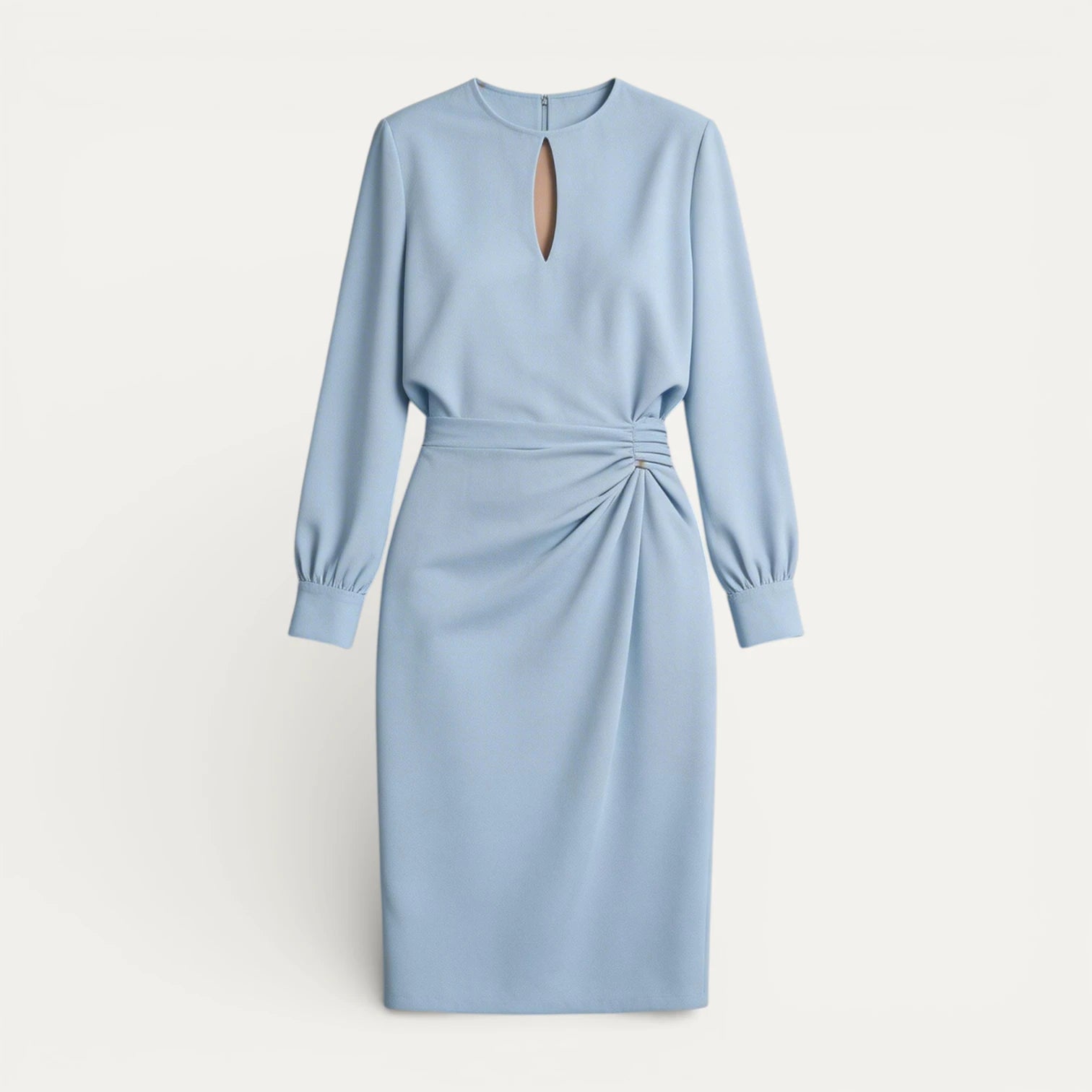 Robe Midi Femme Col Rond Ouverture Goutte