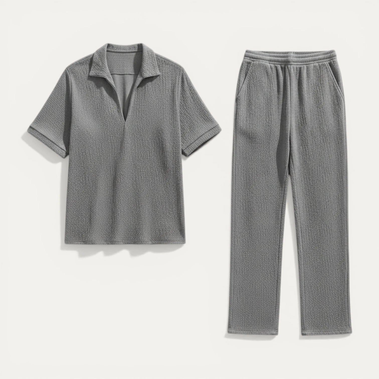 Ensemble Homme Chemise Col Ouvert Manches Courtes