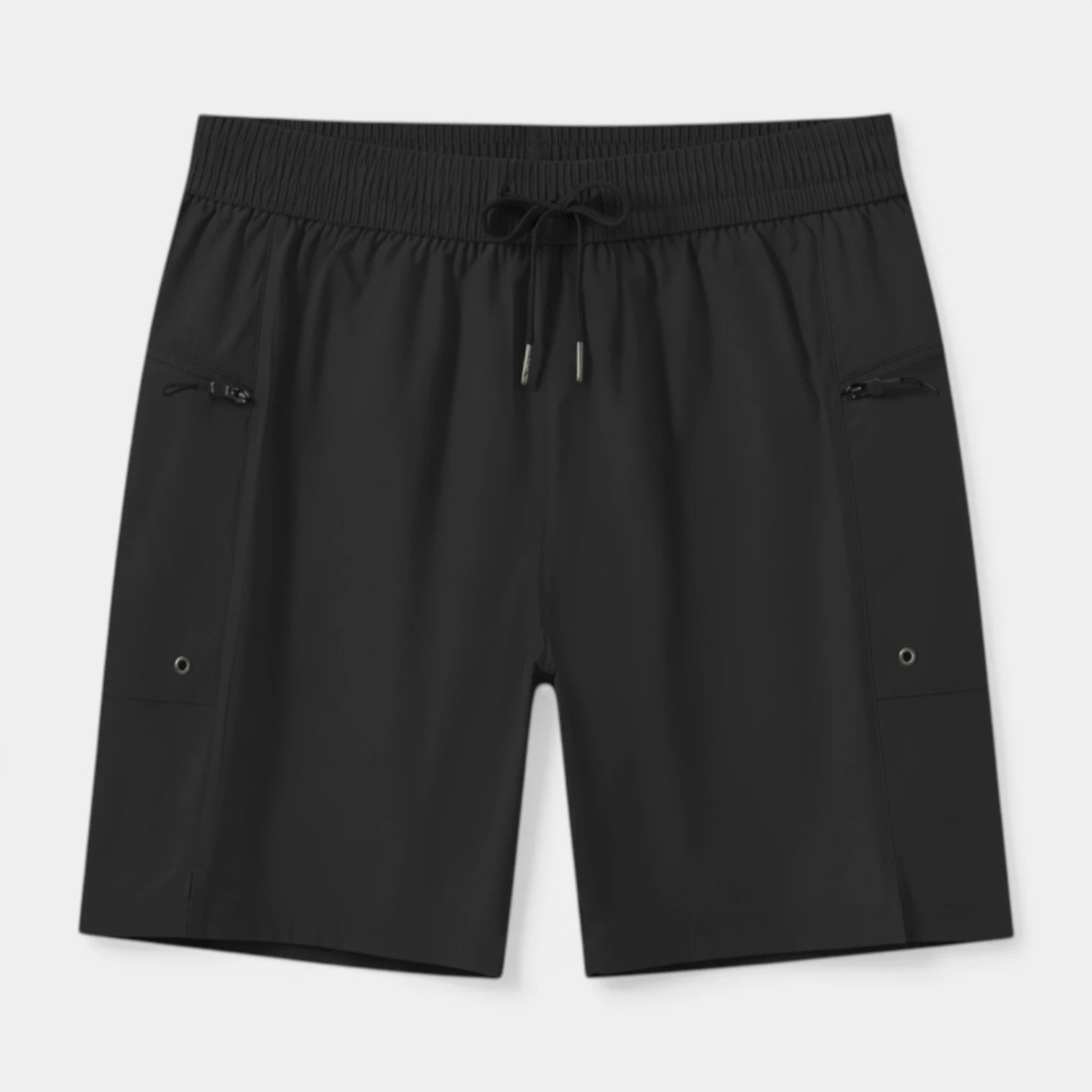 Short Homme Taille Élastique Cordon Poches Zippées