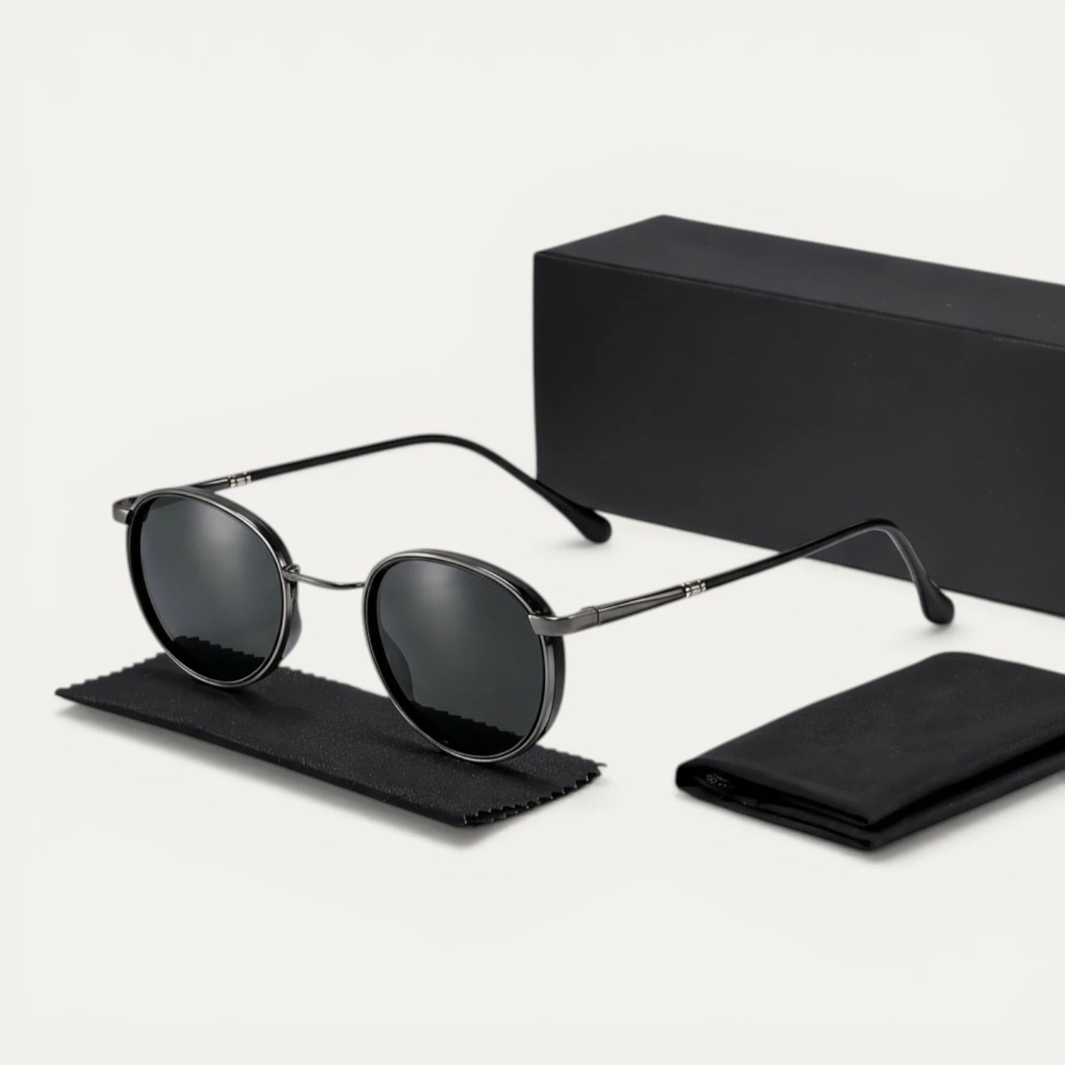 Lunettes Soleil Rondes Monture Métal Fine Design