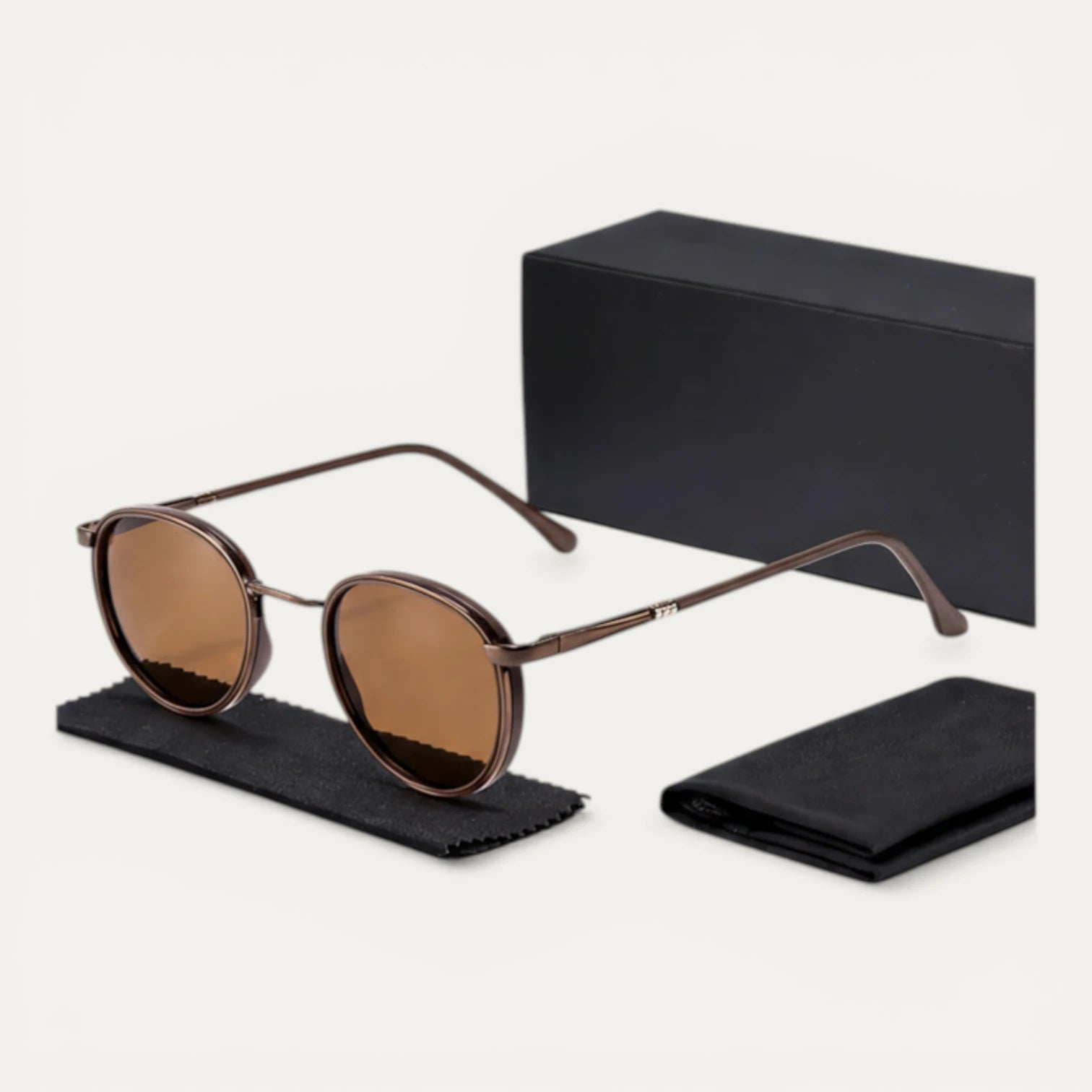 Lunettes Soleil Rondes Monture Métal Fine Design