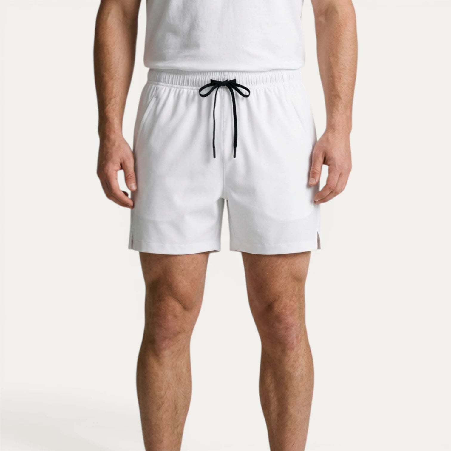 Short Homme Taille Élastique Cordon Coupe Décontractée