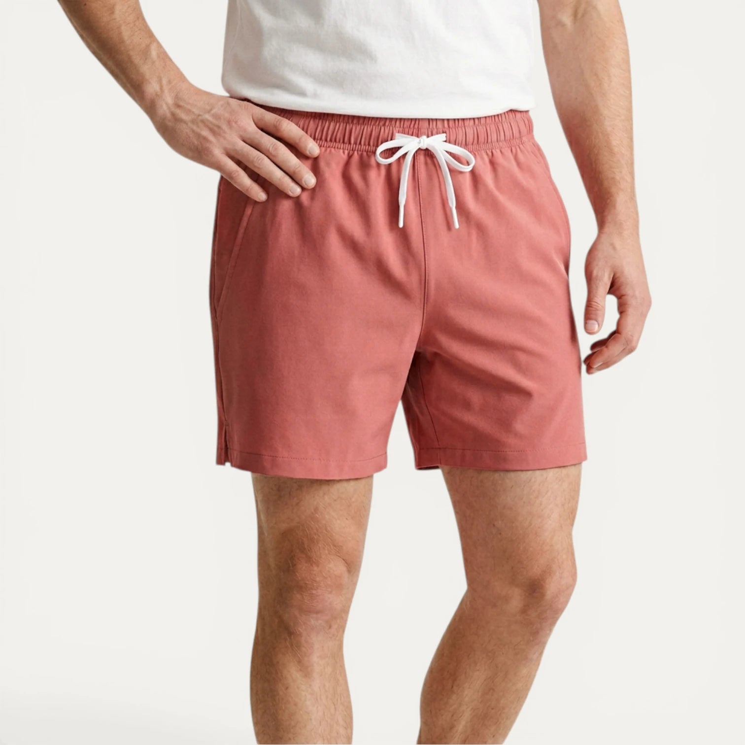 Short Homme Taille Élastique Cordon Coupe Décontractée
