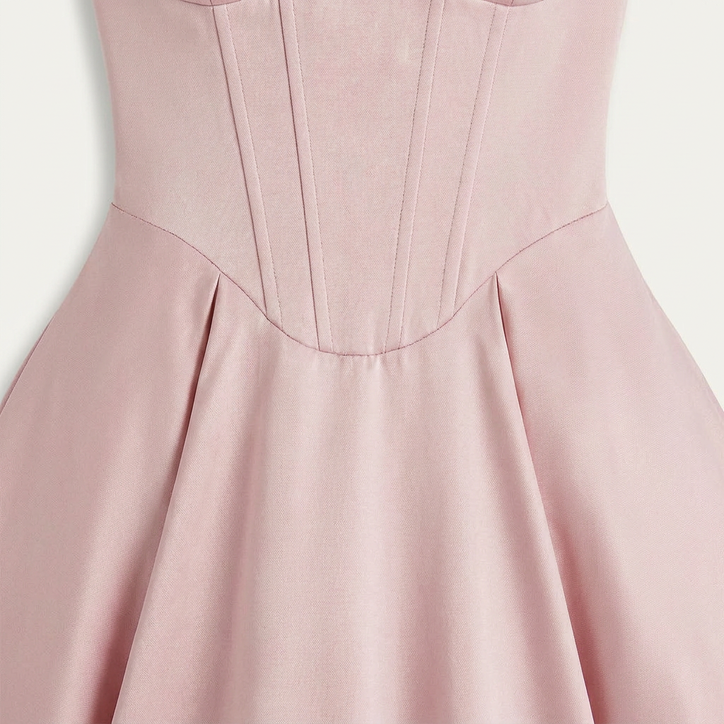 Robe Midi Femme Décolleté Cœur Jupe Évasée