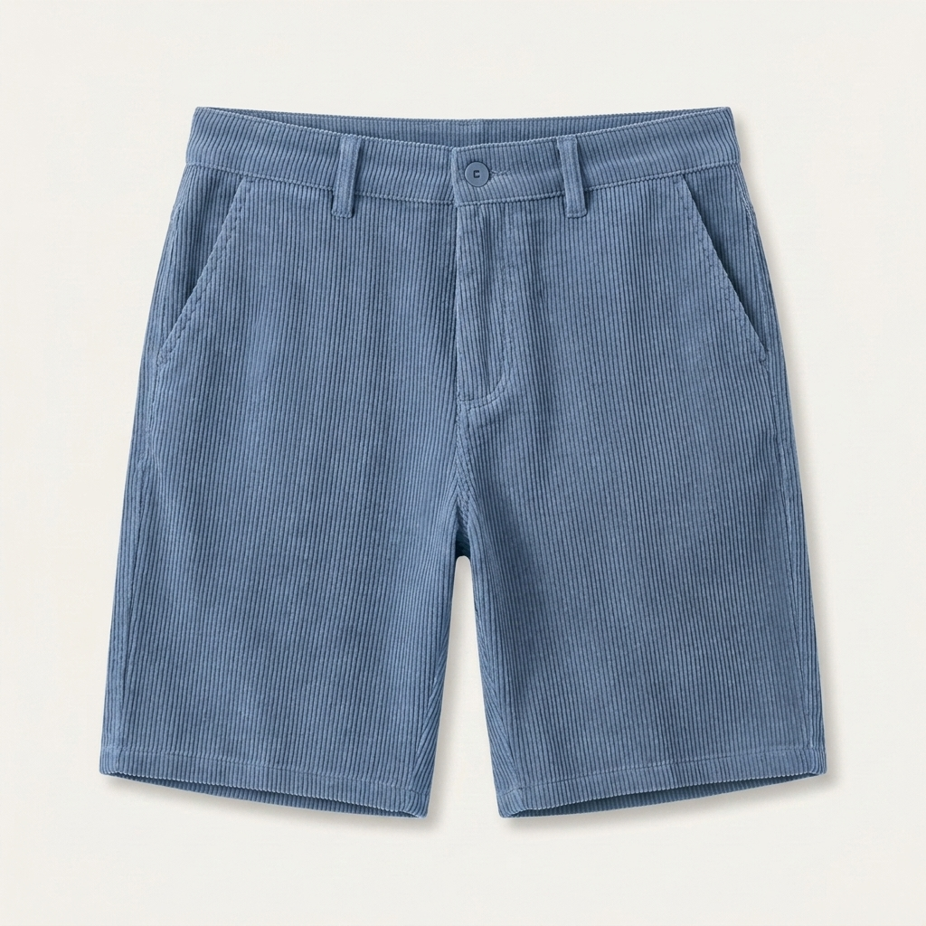 Short Homme Velours Côtelé Coupe Droite
