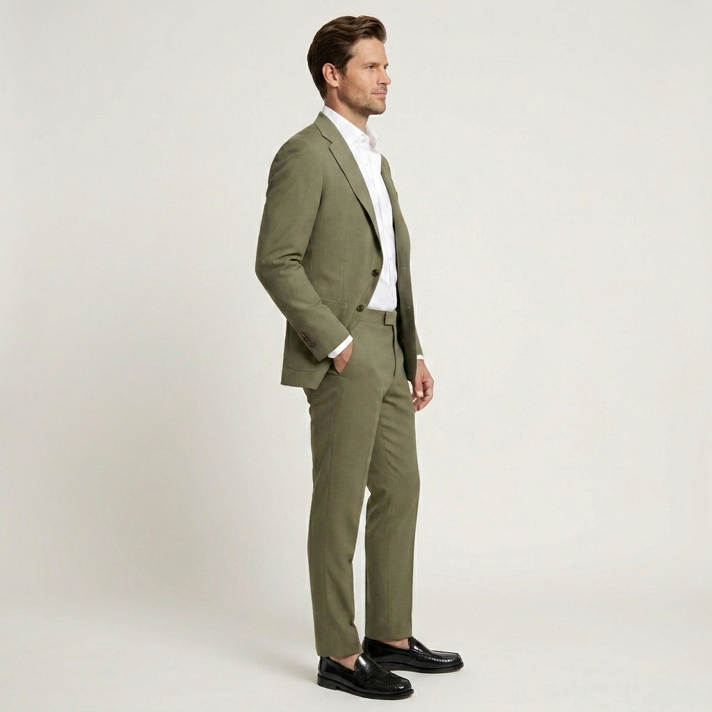Costume Homme Deux Pièces Blazer Revers Crantés