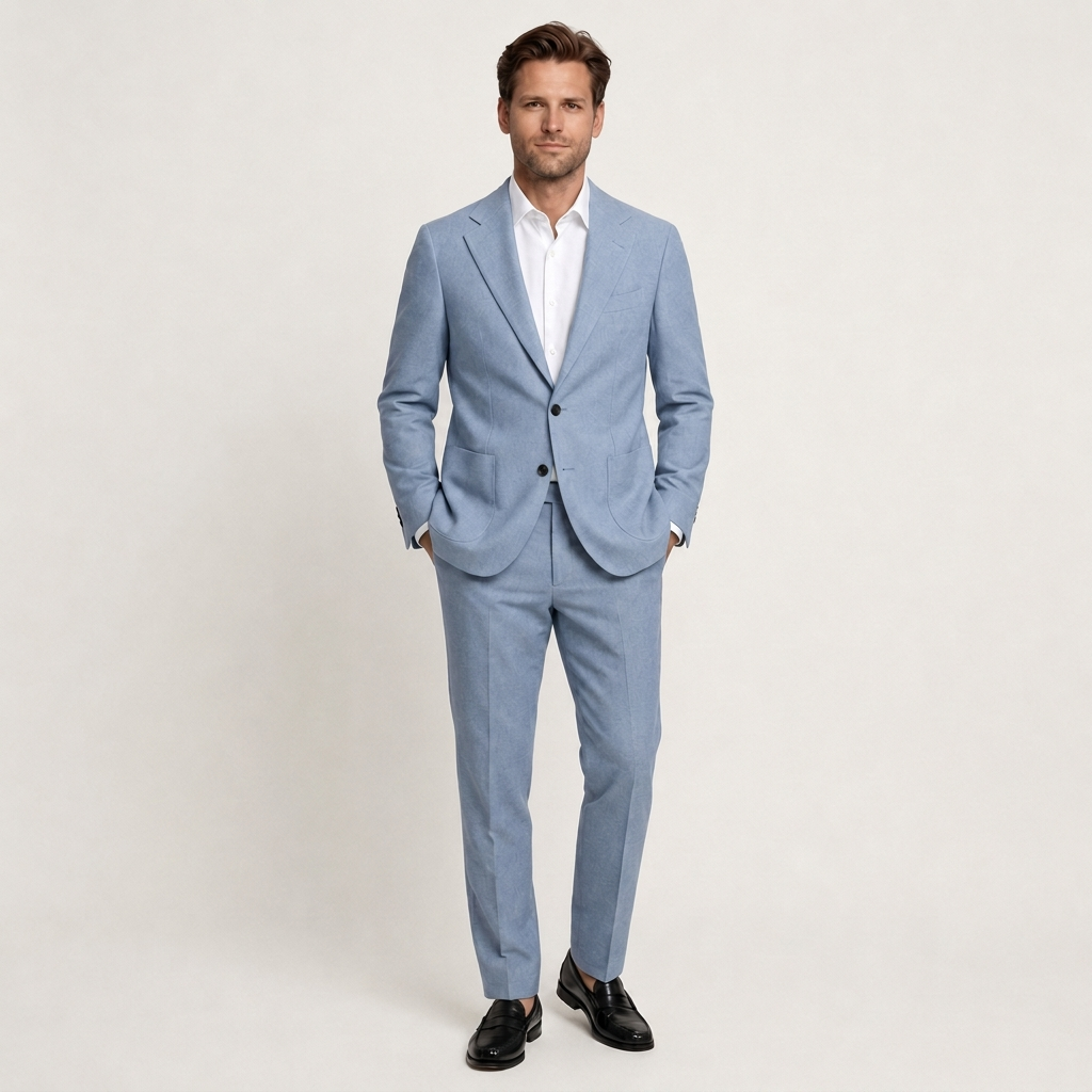 Costume Homme Deux Pièces Blazer Revers Crantés