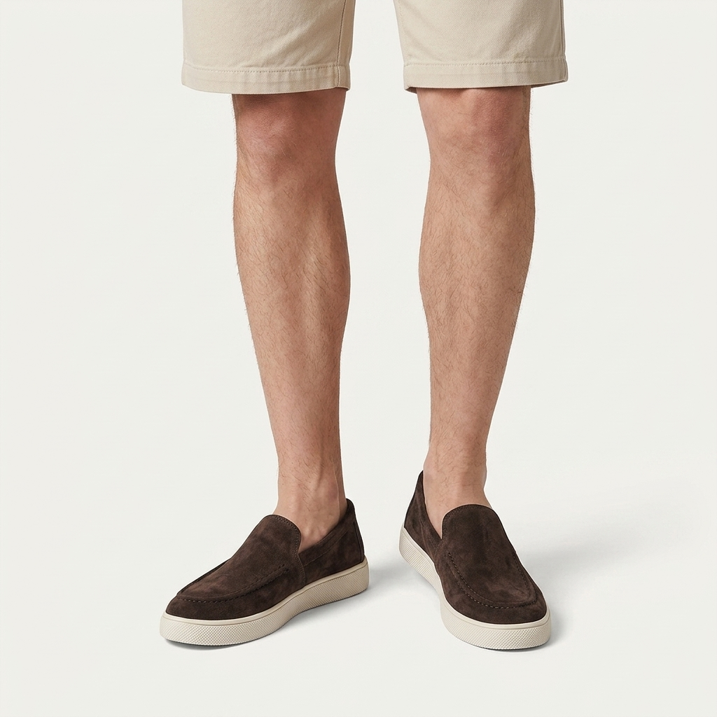 Mocassins Homme À Enfiler Semelle Contrastée Profil Bas