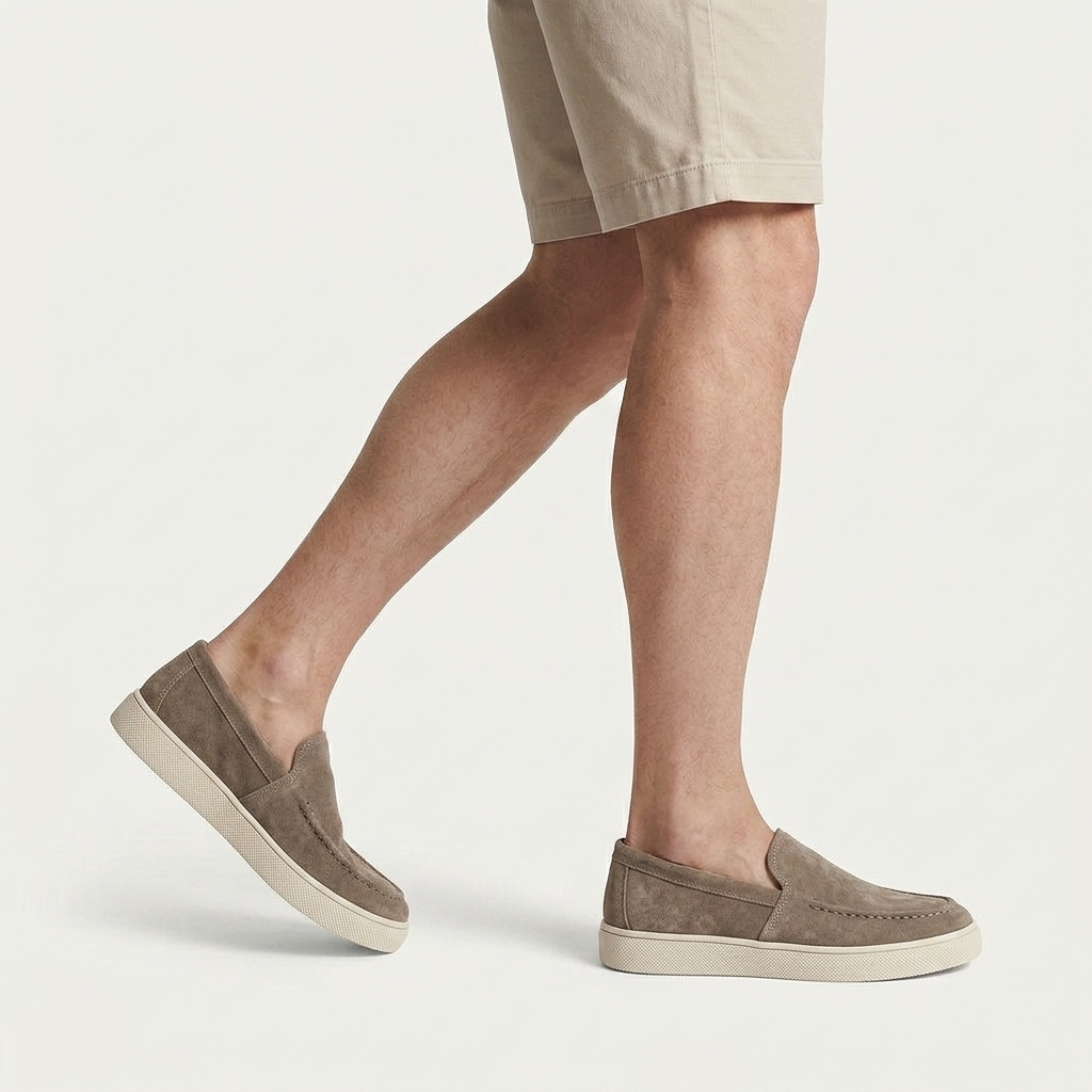 Mocassins Homme À Enfiler Semelle Contrastée Profil Bas