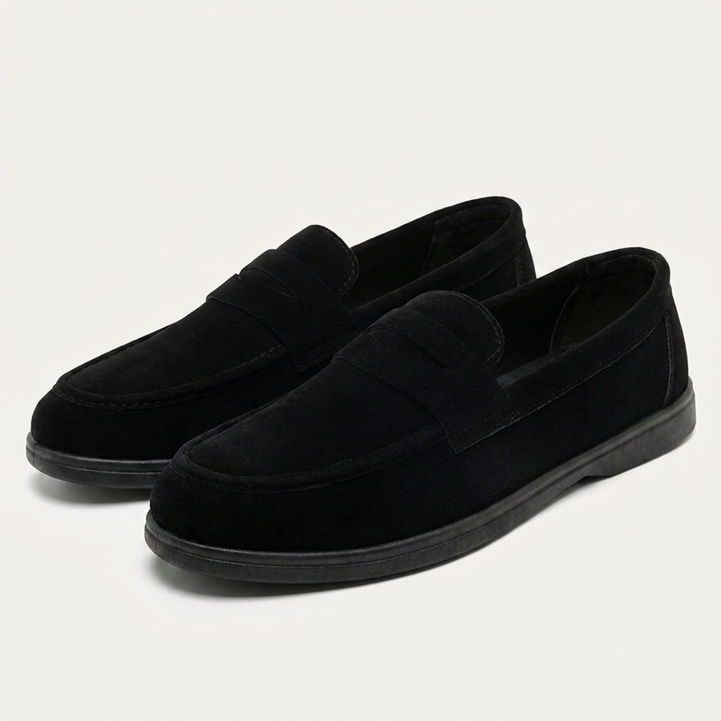 Mocassins Penny Homme Sans Lacets Finition Mate