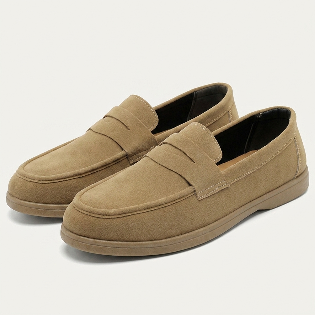 Mocassins Penny Homme Sans Lacets Finition Mate