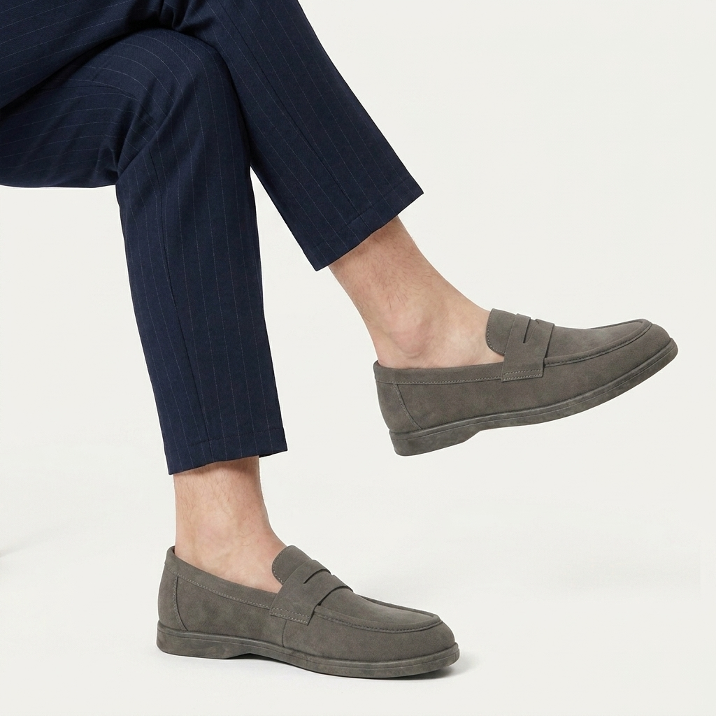 Mocassins Penny Homme Sans Lacets Finition Mate