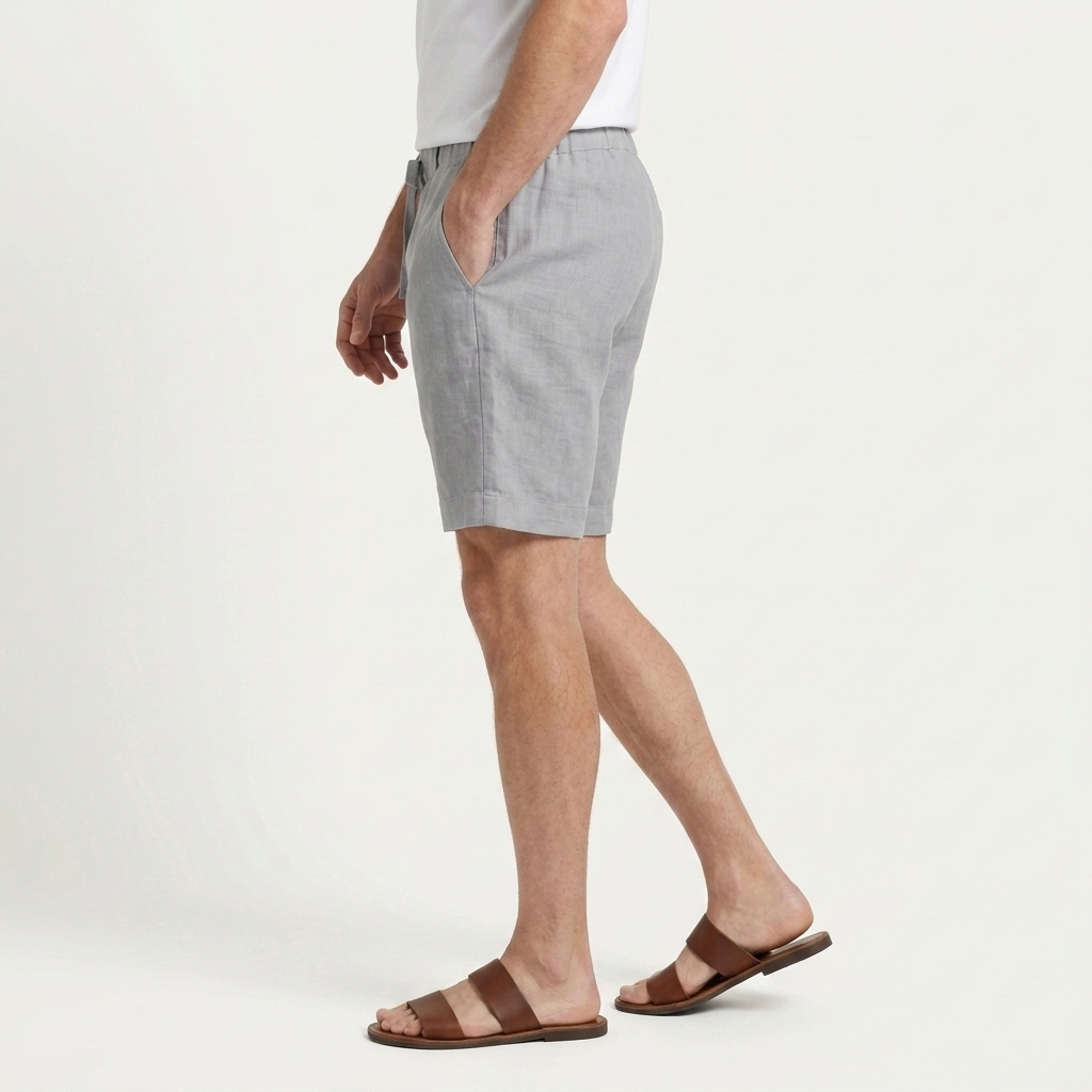 Short Homme Cordon De Serrage Poches Latérales