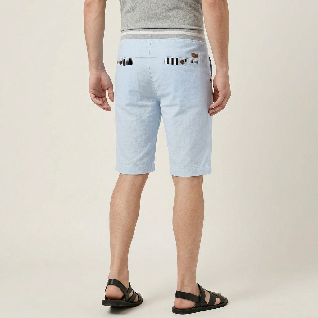 Short Homme Taille Ajustable Poches Contrastées